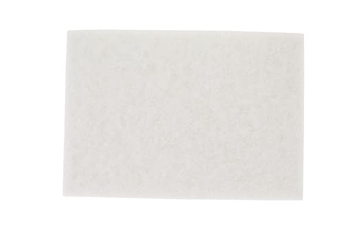 3M White Super Polish Floor Pad 4100, 12" x 18", 20/Case - size: 12" x 14"