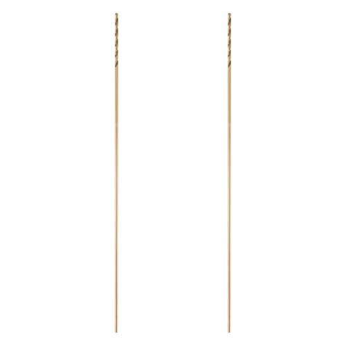 1/16 x 12 Inch Extra Long Drill Bits (2 Pack), Aircraft Drill Bit Black and Gold M2 HSS for Wood, Plastic - size: 1/16"