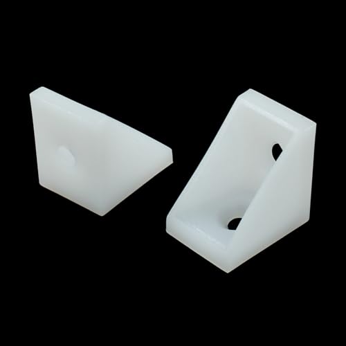 20 Pcs White Right Angle Bracket, 0.79" - style: With Screws(0.79"*0.59"*0.79")
