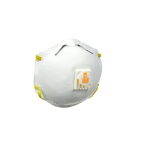 3M 8511 Drywall Sanding N95 Cool Flow Valved Disposable Respirator, 10-Pack