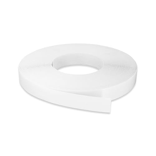 White Edge Banding 1/2 inch x 25 ft Melamine Iron On Adhesive Edging Cabinet Repair Laminate Shelf Board Countertop Furniture Strip Wood Veneer Tape Trim Peel Stick Cabinet Molding Vinyl PVC Iron - color: White, size: 1/2 in x 25 ft
