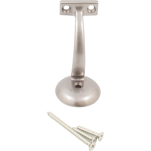 Stone Harbor Hardware Heavy-Duty Extended Handrail Bracket, Satin Nickel - color: Satin Nickel