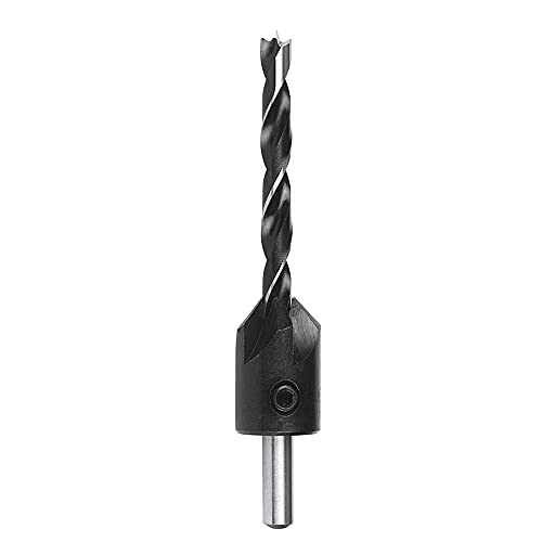 Fisch Countersink Wood Drill Combo – 1/4" / 6mm Brad Point Drill with Adjustable Countersink, Includes Hex Key, FSH-137047, Made in Austria - size: 1/4-Inch/6mm