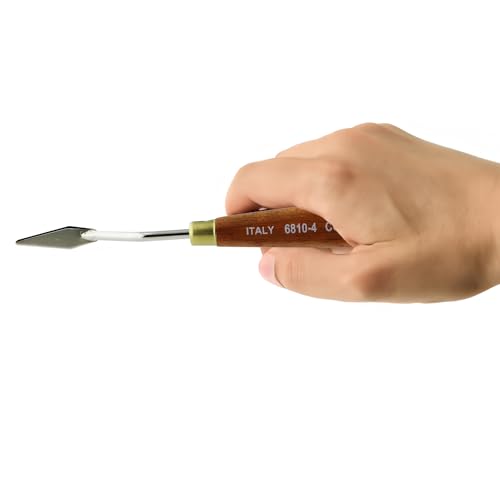Connoisseur Italian Painting Knife #4, Paint & Palette Knife for Oil Painting, Acrylics, Art Tools, Professional Artist Supplies, Painting Accessories - size: #4