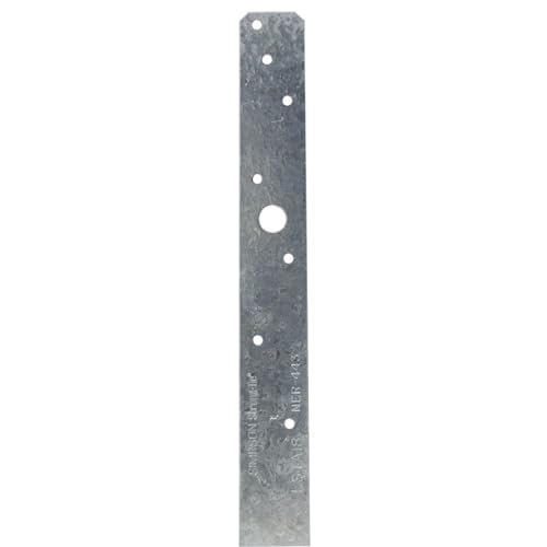 Simpson Strong-Tie LSTA9 Light Strap Tie, 9 in. 20-Gauge Galvanized Steel, Tension Tie for Wood-to-Wood Uplift, Pack of 50
