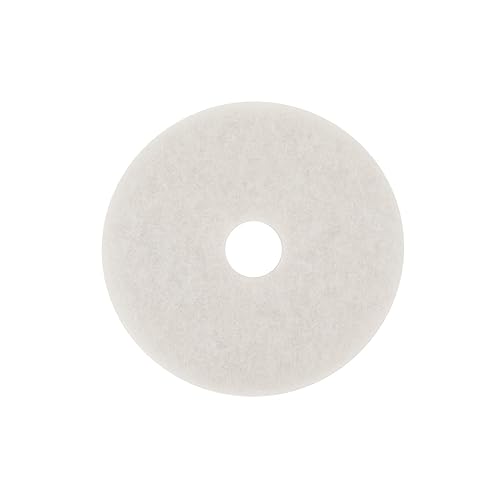 3M White Super Polish Pad 4100, 10 in, 5/Case - size: 10 inches