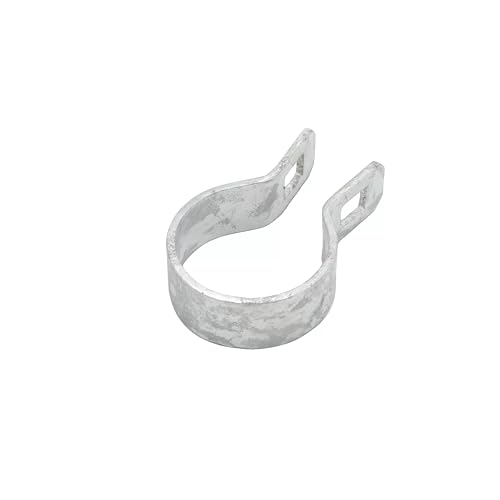 Galvanized Steel Chain Link Brace Band, Durable Steel Chain Link Fence Hardware, Rust-Resistant, Easy Install, Includes Required Bolt (12, 2-7/8") - size: 2-7/8 Inch
