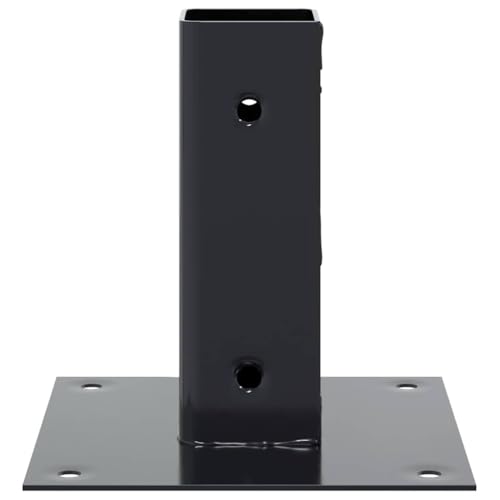 12pcs Square Post Base 1.81x1.81 Inch Anthracite Steel Bracket - color: Anthracite-A, size: 1.81 x 1.81" (L x W)