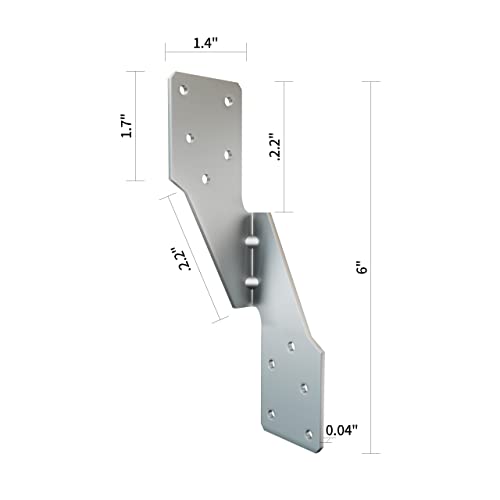Hurricane Straps H2.5A Right Tie Heavy Duty Galvanized Hurricane Tie 25ct Hurricane Straps Widely Applicable Rafter Ties can Realize Double Reinforcement or Fits for Left-Hander(25pcs) - size: 25 Pcs, style: Galvanized Right Hurricane Ties