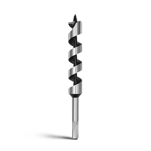 0.94 x 11.8 Auger Drill Bit for Wood,24x300mm Hex Shank Ship Auger Bit - size: 0.94 in x 11.8 in