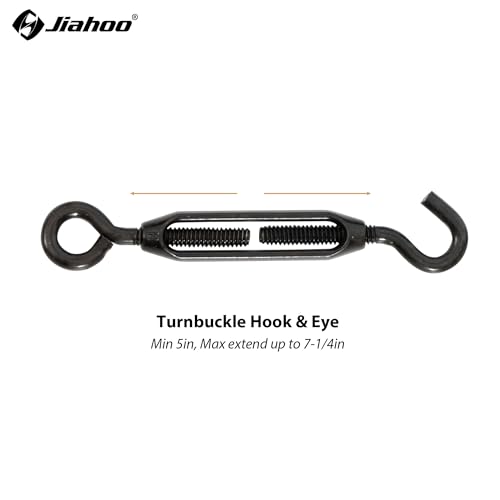 JIAHOO Anti Sag Gate Kit for Wooden Fence, Anti-Sag Gate Support Cable Kit - color: Black