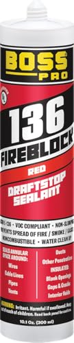 Boss 136 Fireblock (Red) Draftstop Sealant - 12 Pack