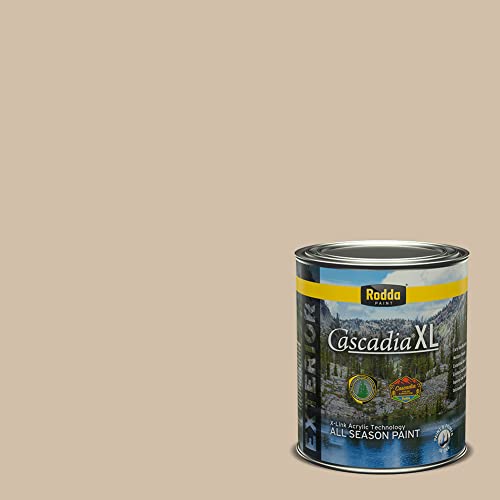 Rodda Paint CASCADIA XL Exterior Satin Paint & Primer in One, Quart, Beechwood - color: Beechwood, size: 32 Fl Oz (Pack of 1)