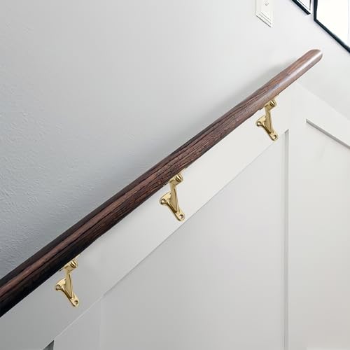 2 Pack 3 Inch Hand Rail Bracket Champagne Bronze Stair Brackets Heavy Duty Handrail Brackets for Stairways Handrail Staircase Bracket - color: Champagne Bronze, size: 2 Pack