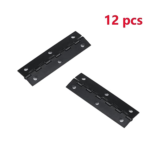 Antrader 2.9"x0.9" Long Folding Hinges,Cabinet Gate Closet Door Hinge,Black - color: Black, size: 2.9" x 0.9", 12pcs
