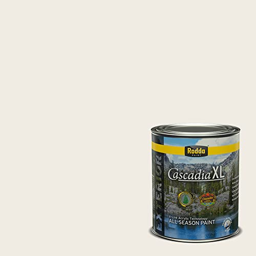Rodda Paint CASCADIA XL Exterior Satin Paint & Primer in One, Quart, Little Dove - color: Little Dove, size: 32 Fl Oz (Pack of 1)