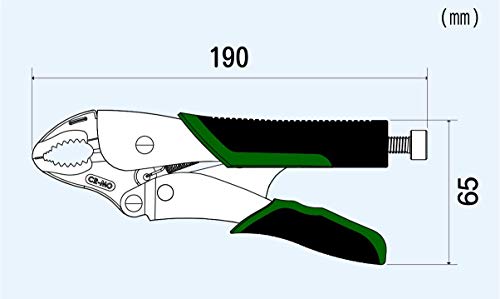 ENGINEER 7.5" Screw Removal Vise Grip Locking Pliers PZ-65 - size: 185 mm