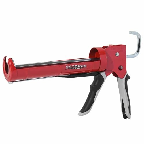 Newborn 930-GTD Octogun 10:1 Thrust Drip-Free 1/2 Barrel Hex Rod Cradle Caulking Gun, 10 Oz