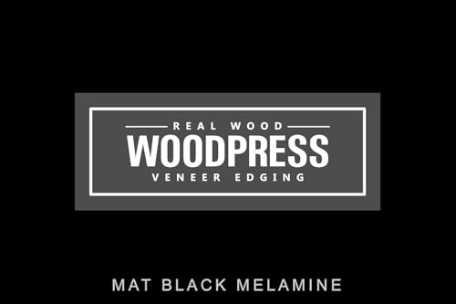 7/8" Black Matt Pre-Glued Melamine Edge Banding, 25 ft - size: Width: 7/8"