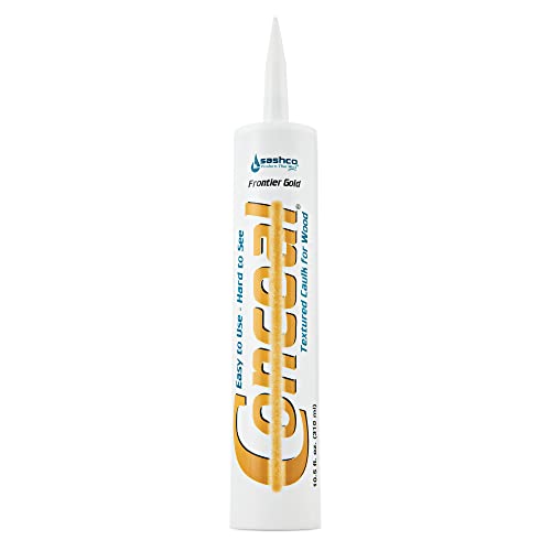 Sashco - 46040 Conceal Textured Wood Caulking, 10.5 oz Cartridge, Harvest Wheat (Pack of 1)