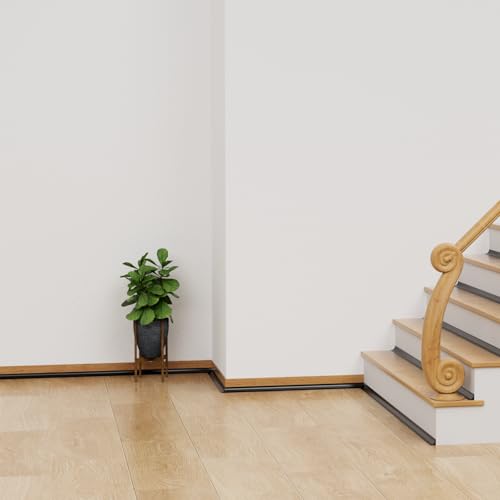 Kneelisa Flexible Quarter Round Molding Trim Peel and Stick 472Inch Black - color: Black, size: 472 Inch