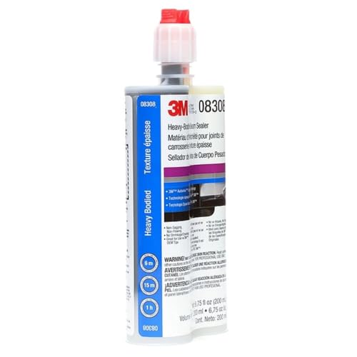 3M Heavy-Bodied Seam Sealer, 08308, 200 ml/6.75 fl oz Cartridge, Black - color: Black, style: Epoxy
