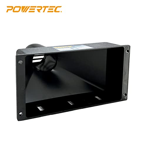 POWERTEC 70169 Mini Gulp Dust Hood Collector with 4" ID Port - ABS Plastic Fitting for Woodworking Dust Collection Hose - size: 13" x 8" x 6"