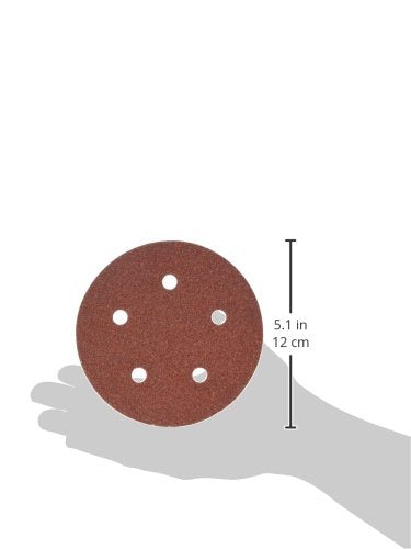 PORTER-CABLE 735500625 5-Inch 5-Hole Hook and Loop 60 Grit Sanding Discs (25-Pack) - style: 60G, 25-Pack
