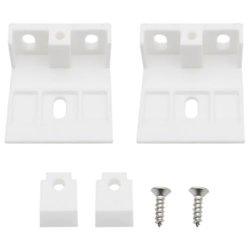 2PCS Venetian Blinds Headrail Support Brackets White Mounting Brackets for Beam Folding Blinds