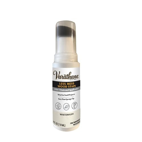 Varathane Less Mess Whitewash Wood Stain & Applicator - color: Whitewash, size: 4 Ounce (Pack of 4)