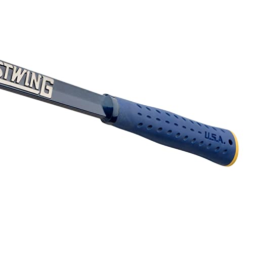 ESTWING Bricklayer's/Mason's Hammer - 22 oz Masonry Tool with Forged Steel Construction & Shock Reduction Grip - E6-22BLCL,Blue - style: Long Handle