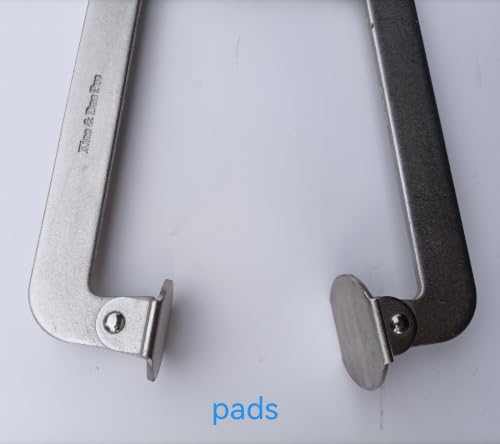 15" Locking C-Clamp with Larger Swivel Pads, XD-C15-003, 2 PCS - color: Silver