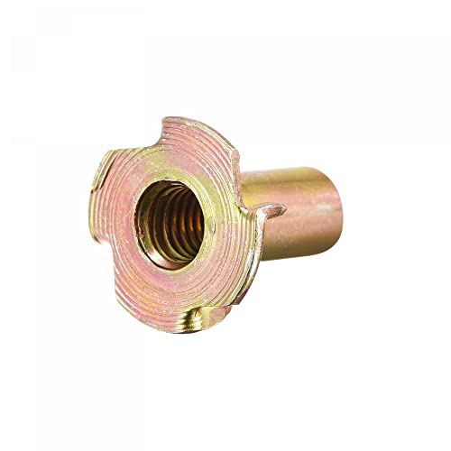 uxcell M8x22mm T-Nuts 4 Pronged Tee Nut Carbon Steel Threaded Inserts for Wood 24pcs - size: M8x22mm