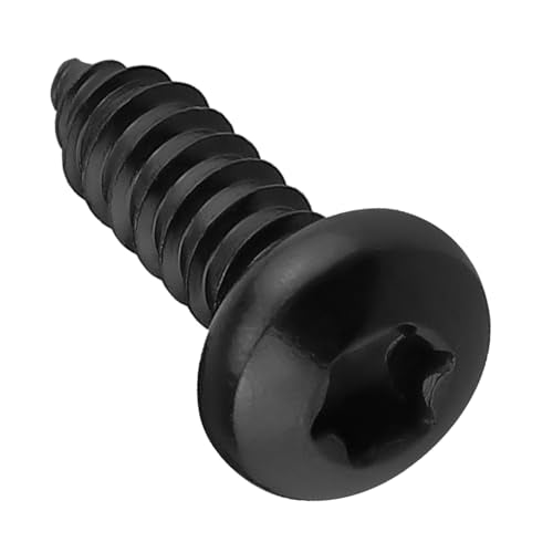 #6 x 3/8" Torx Pan Head Sheet Metal Screws 150 pcs, 304 Stainless Steel 18-8 Black Coated Pan Head Self Tapping Screws for Wood, 50mm Long Torx Bit Included - size: #6 x 3/8"
