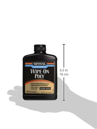 Minwax Water-Based Wipe-On Polyurethane, Satin, 1 Pint