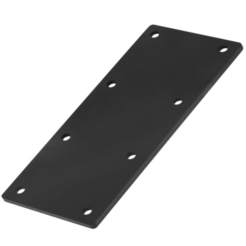 2 PCS 12" x 5" Heavy Duty Black Flat Mending Plate, Repair Metal Bracket