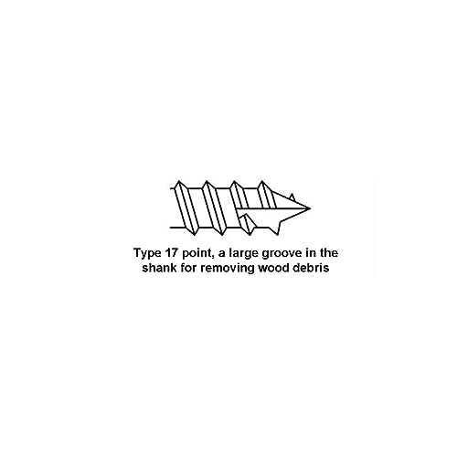 Wood Screws #8 x 1-1/2 in Type 17 Point w/Nibs Particle Board Screws 120 PCS Flat Head Steel Zinc Coated Wood Screws Great for Particle Board, MDF, Cabinet Hinges, Furniture, Woodworking