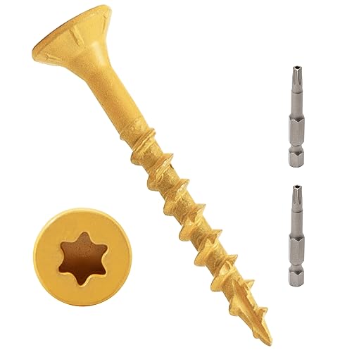 LIONMAX Deck Screws #8 x1-5/8 Inch, Exterior Wood Screws, 800 PCS, Tan