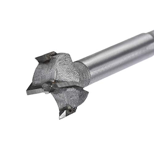 uxcell Forstner Wood Boring Drill Bits 16mm 17mm 18mm Dia. Hole Saw Carbide Alloy Steel Tip Round Shank Cutting for Hinge Plywood Wood Tool 3in1 Set - size: 16mm, 17mm, 18mm
