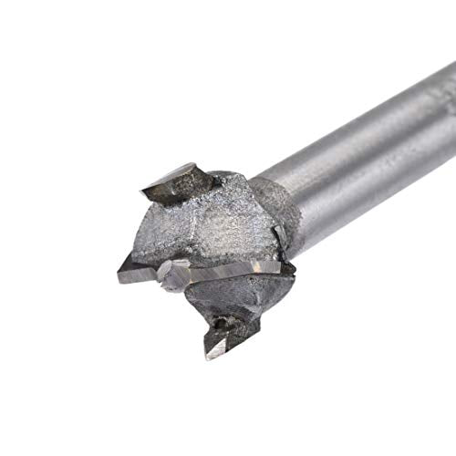 uxcell Forstner Wood Boring Drill Bits 14mm 15mm Dia. Hole Saw Carbide Alloy Steel Tip Round Shank Cutting for Hinge Plywood Wood Tool 2in1 Set - size: 14mm, 15mm