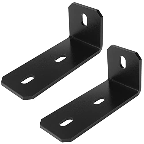 2 PCS Heavy Duty L Angle Bracket for 4" Wood, Concrete Post Anchor Bracket