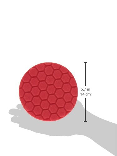 Chemical Guys, Hex-Logic Ultra Light Finishing Pad, Red, 5.5 in for 5 in