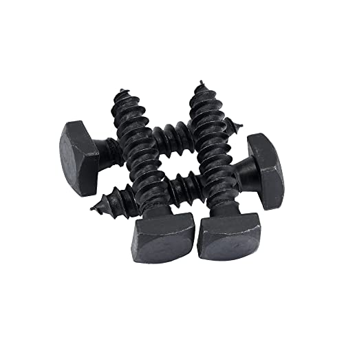 Rustic Black Exterior Square Lag Screws 5/16" x 1-1/2" Ruspert Weatherproof Coating by Makers Bolt (25 Pieces) - size: 5/16" x 1-1/2", style: Black Ruspert Coating (Outdoor Use)