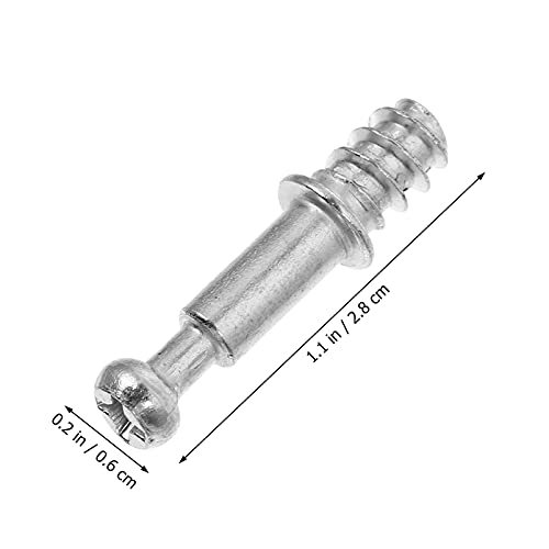 ULTECHNOVO Kits 50 Sets 28mm Alloy Furniture Connecting Kit Cam Lock Fittings 2- in- 1 Pre- Inserted Nuts And Bolt Assortment for Cribs And Bunk Bed Jst Connector
