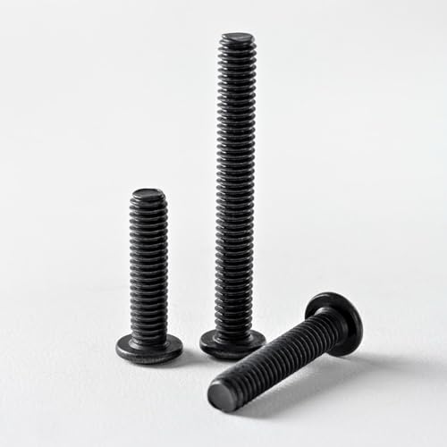 M5 x 10mm (25 Pack) Metric Flat Head Hex Socket Cap Screws Bolts, Black Oxide 304 Stainless Steel 18-8, Hex Drive, Bright Finish Fully Machine Thread - size: M5 x 10