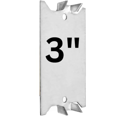 (200 Pack) Airmont Products 3'' Safety Nail Plate for Wood Studs 16-Gauge Steel, 1.5 x 3 Inch, Protect Plumbing and Wiring, Sharp Pointed Prongs, Anti-Nail Protection Plate Shield, Made in USA - color: 3"