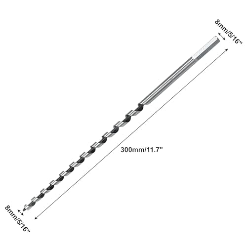 Wood Auger Drill Bit 5/16" x 11.7", 2Pcs - size: 5/16" x 11.7"