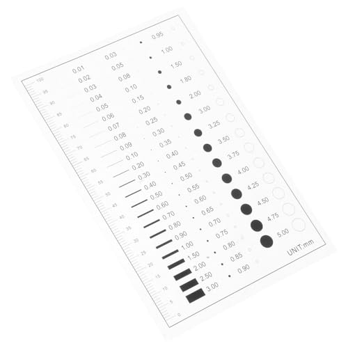 GLEAVI High Precision Flaw Detection Gauge Ruler for Line Width Defect Measurement Portable Tool for Classroom Lab Office Use 4.33X2.95In