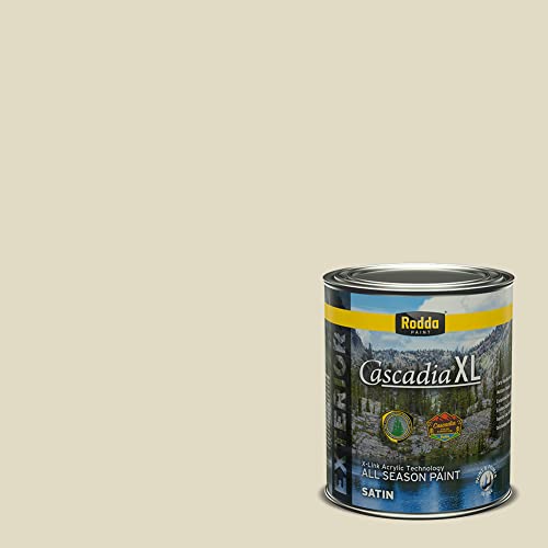 Rodda Paint CASCADIA XL Exterior Satin Paint & Primer in One, Quart, Mission Hills - color: Mission Hills, size: 32 Fl Oz (Pack of 1)