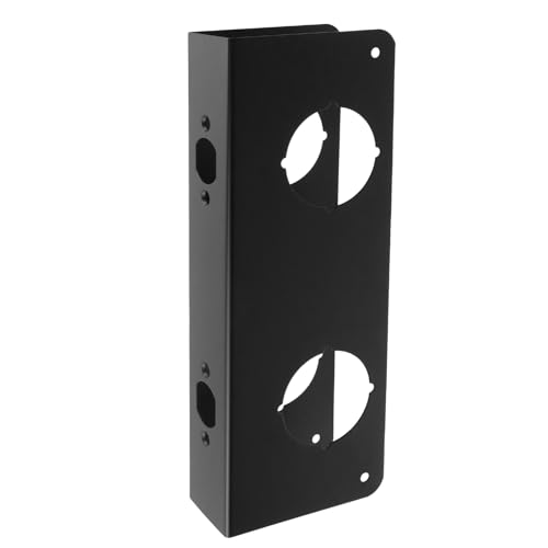 Semetall Door Guard Reinforcer,5-1/2" Door Hole,2-3/8" Backset,Black - color: Black